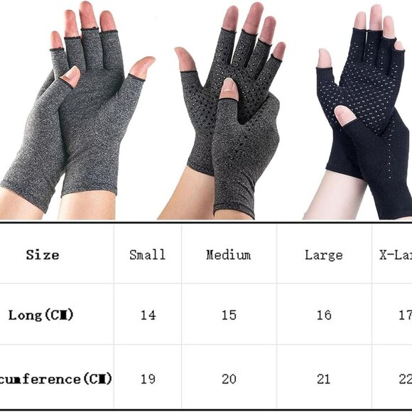 Compression Bamboo Arthritis Gloves Premium Compression Bamboo Unisex Sz Xlarge - Picture 3 of 3